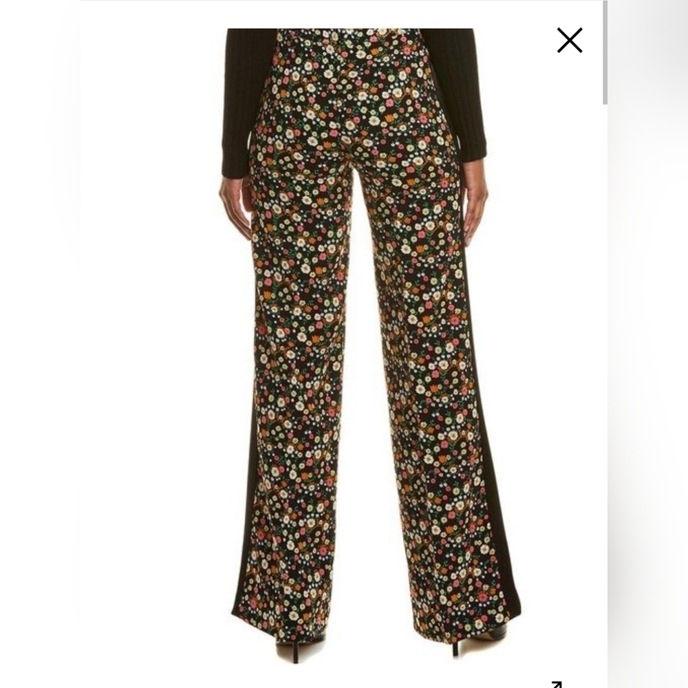 TORY BURCH Folly Floral-print Crepe Wide-leg Pants Size 0 NWT - Picture 2 of 7